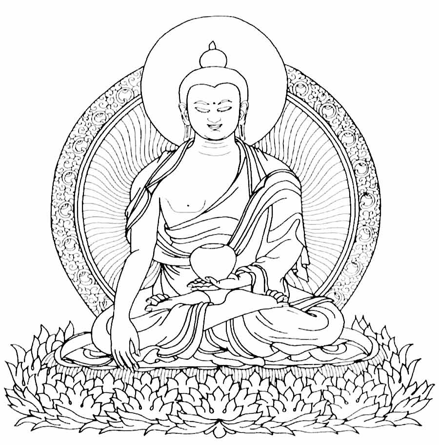 ぬりえページ: ヒンズー教の神話: 仏 (神々と女神) #89505 - 無料の印刷可能なぬりえページ