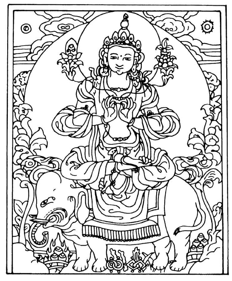 ぬりえページ: ヒンズー教の神話: 仏 (神々と女神) #89516 - 無料の印刷可能なぬりえページ