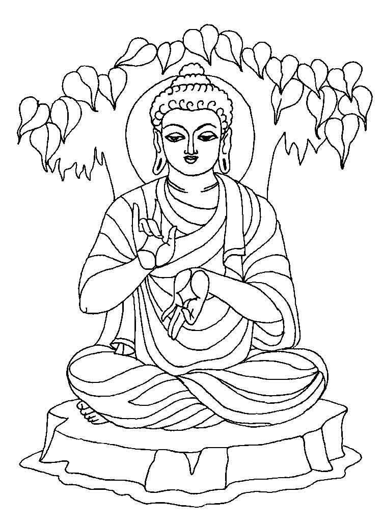 ぬりえページ: ヒンズー教の神話: 仏 (神々と女神) #89518 - 無料の印刷可能なぬりえページ
