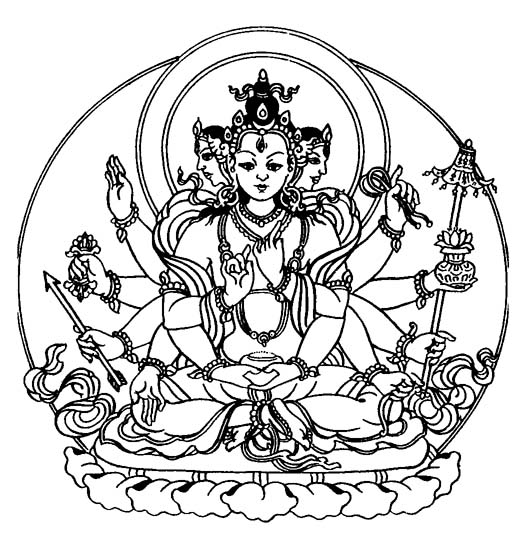 ぬりえページ: ヒンズー教の神話: 仏 (神々と女神) #89544 - 無料の印刷可能なぬりえページ