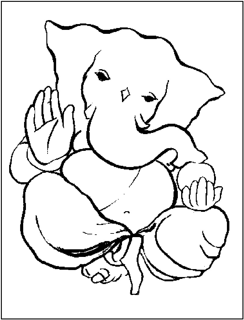 ぬりえページ: ヒンズー教の神話: ガネーシャ (神々と女神) #96859 - 無料の印刷可能なぬりえページ