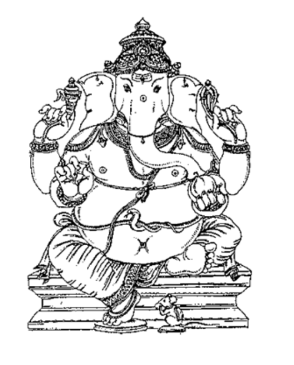 ぬりえページ: ヒンズー教の神話: ガネーシャ (神々と女神) #96862 - 無料の印刷可能なぬりえページ