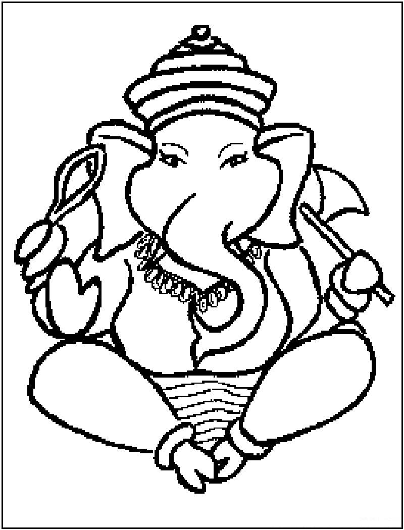 ぬりえページ: ヒンズー教の神話: ガネーシャ (神々と女神) #96863 - 無料の印刷可能なぬりえページ