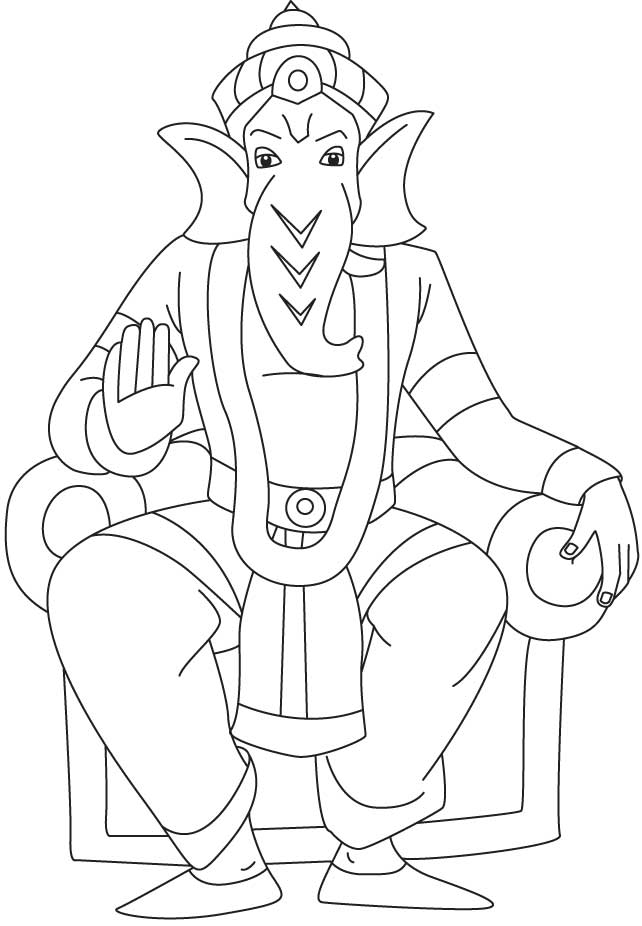 ぬりえページ: ヒンズー教の神話: ガネーシャ (神々と女神) #96868 - 無料の印刷可能なぬりえページ