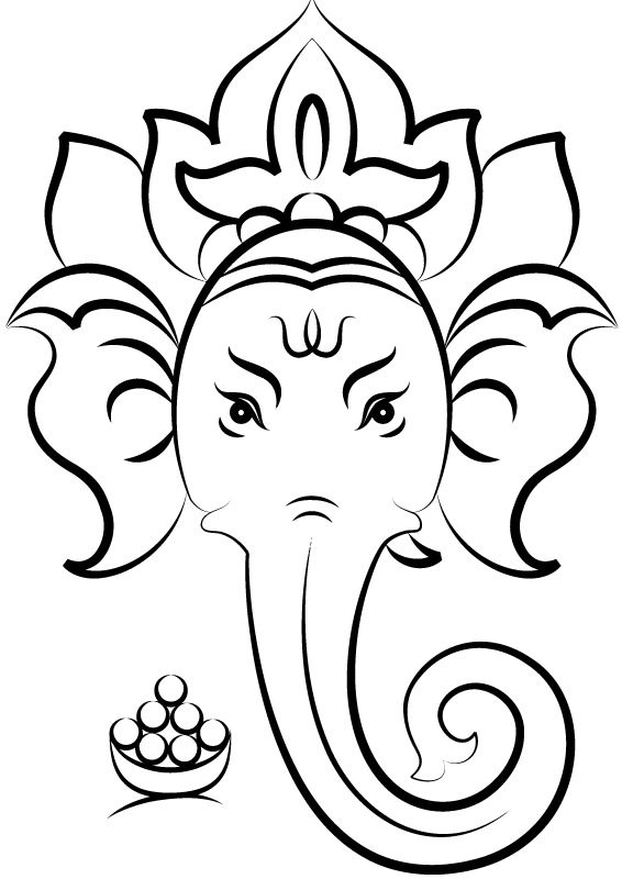 ぬりえページ: ヒンズー教の神話: ガネーシャ (神々と女神) #96874 - 無料の印刷可能なぬりえページ