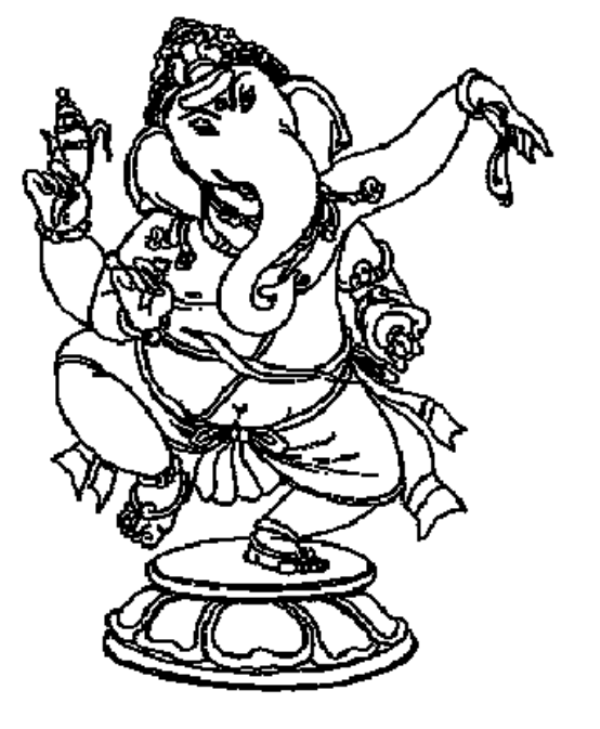 ぬりえページ: ヒンズー教の神話: ガネーシャ (神々と女神) #96888 - 無料の印刷可能なぬりえページ