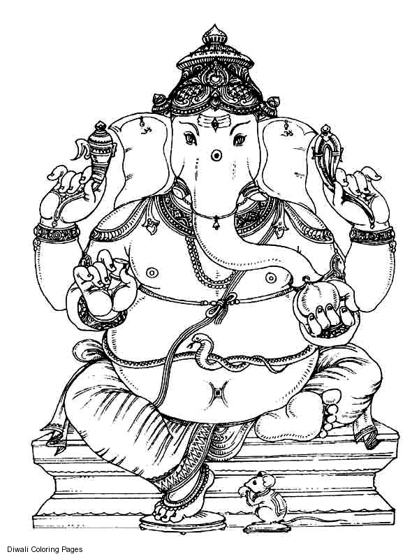 ぬりえページ: ヒンズー教の神話: ガネーシャ (神々と女神) #96897 - 無料の印刷可能なぬりえページ