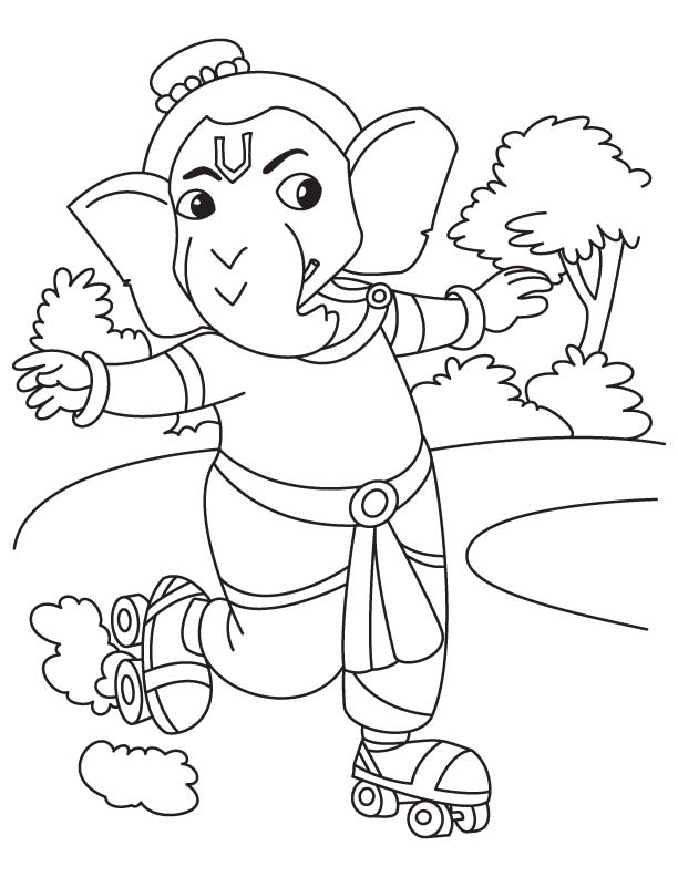 ぬりえページ: ヒンズー教の神話: ガネーシャ (神々と女神) #96930 - 無料の印刷可能なぬりえページ