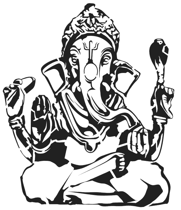 ぬりえページ: ヒンズー教の神話: ガネーシャ (神々と女神) #96941 - 無料の印刷可能なぬりえページ