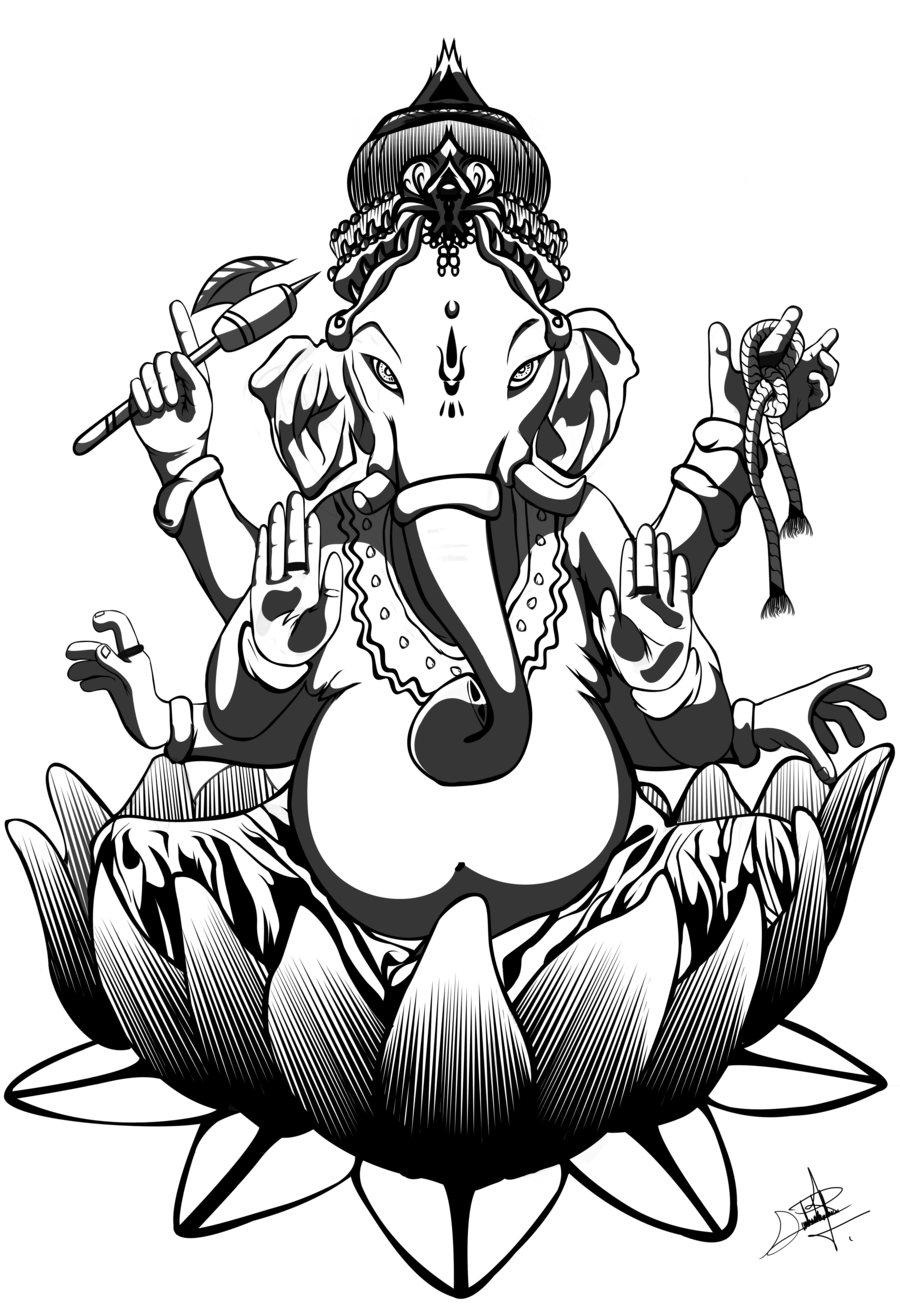 ぬりえページ: ヒンズー教の神話: ガネーシャ (神々と女神) #97013 - 無料の印刷可能なぬりえページ