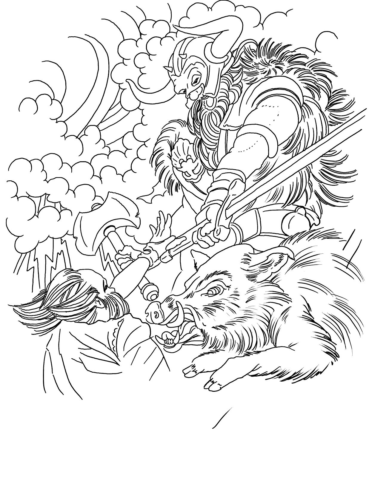 ぬりえページ: 北欧神話 (神々と女神) #110689 - 無料の印刷可能なぬりえページ