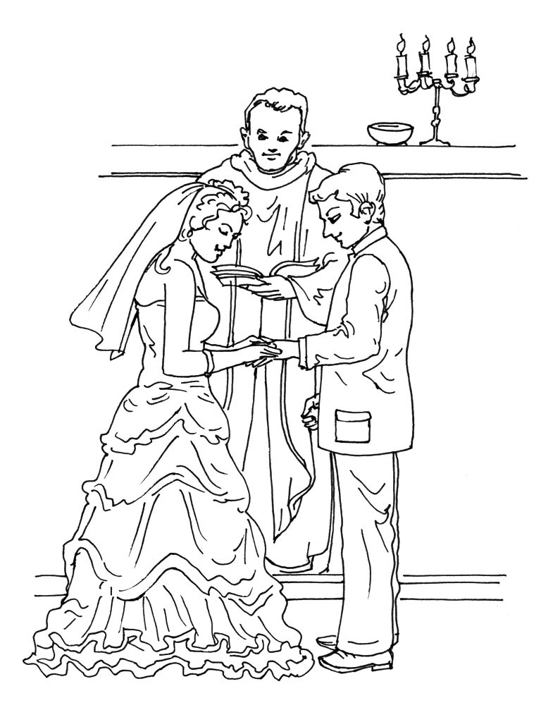 ぬりえページ: 結婚 (祝日および特別行事) #56078 - 無料の印刷可能なぬりえページ