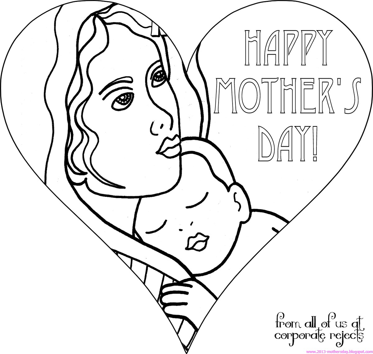 ぬりえページ: 母の日 (祝日および特別行事) #129762 - 無料の印刷可能なぬりえページ