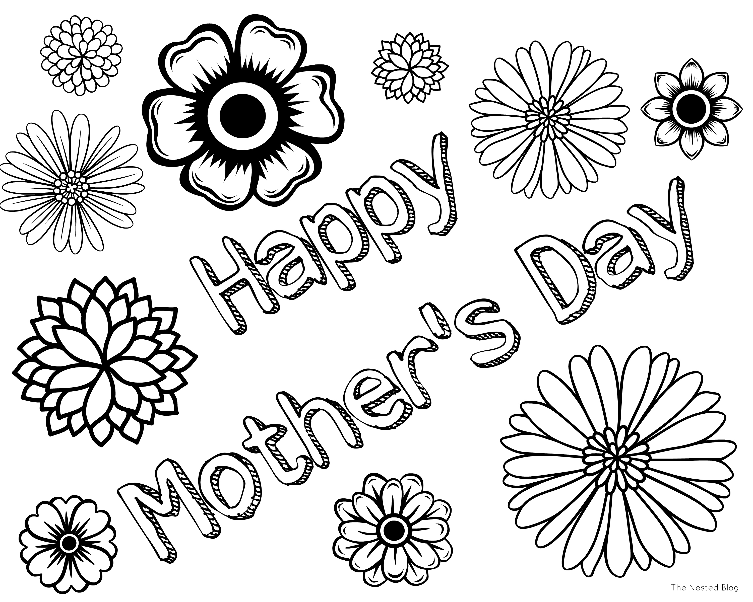 ぬりえページ: 母の日 (祝日および特別行事) #129764 - 無料の印刷可能なぬりえページ