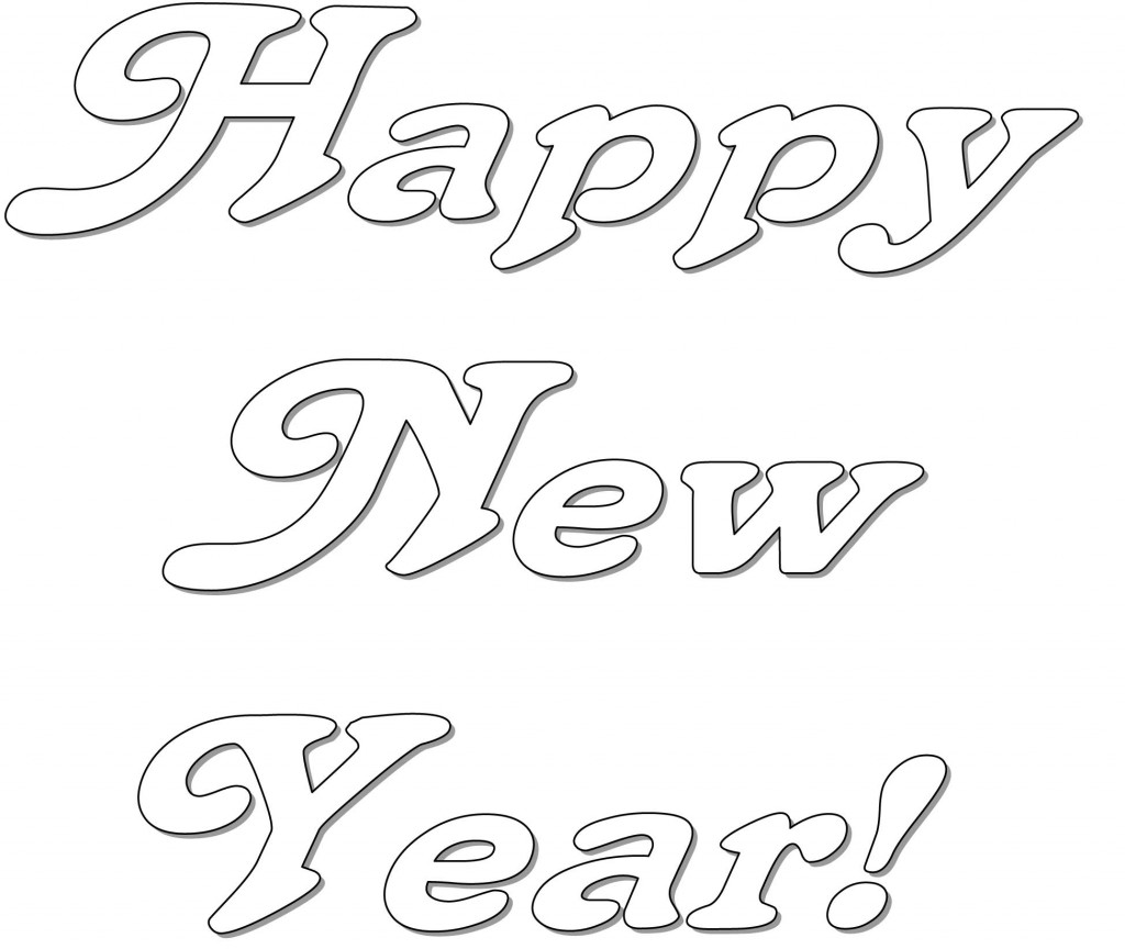 ぬりえページ: 新年 (祝日および特別行事) #60747 - 無料の印刷可能なぬりえページ