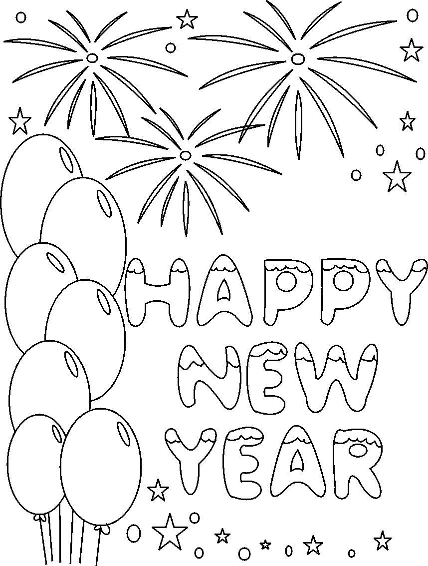 ぬりえページ: 新年 (祝日および特別行事) #60762 - 無料の印刷可能なぬりえページ