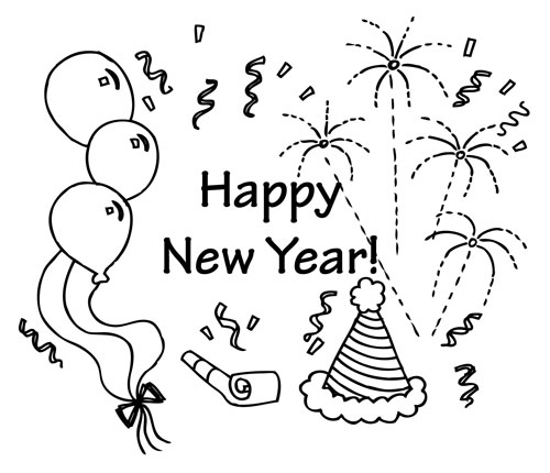 ぬりえページ: 新年 (祝日および特別行事) #60826 - 無料の印刷可能なぬりえページ