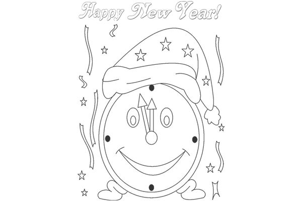 ぬりえページ: 新年 (祝日および特別行事) #60842 - 無料の印刷可能なぬりえページ