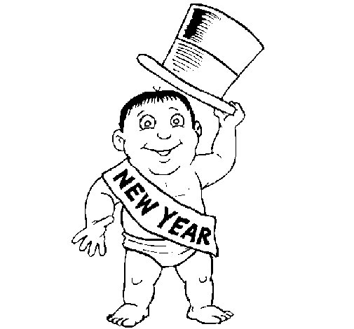 ぬりえページ: 新年 (祝日および特別行事) #60944 - 無料の印刷可能なぬりえページ