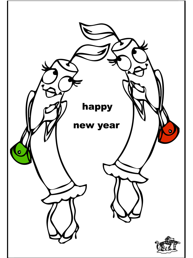 ぬりえページ: 新年 (祝日および特別行事) #60951 - 無料の印刷可能なぬりえページ