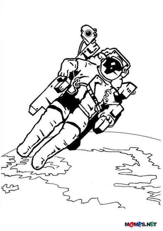 ぬりえページ: 宇宙飛行士 (取引と職業) #87601 - 無料の印刷可能なぬりえページ