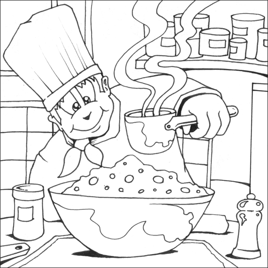 ぬりえページ: 料理する / 料理する (取引と職業) #91779 - 無料の印刷可能なぬりえページ