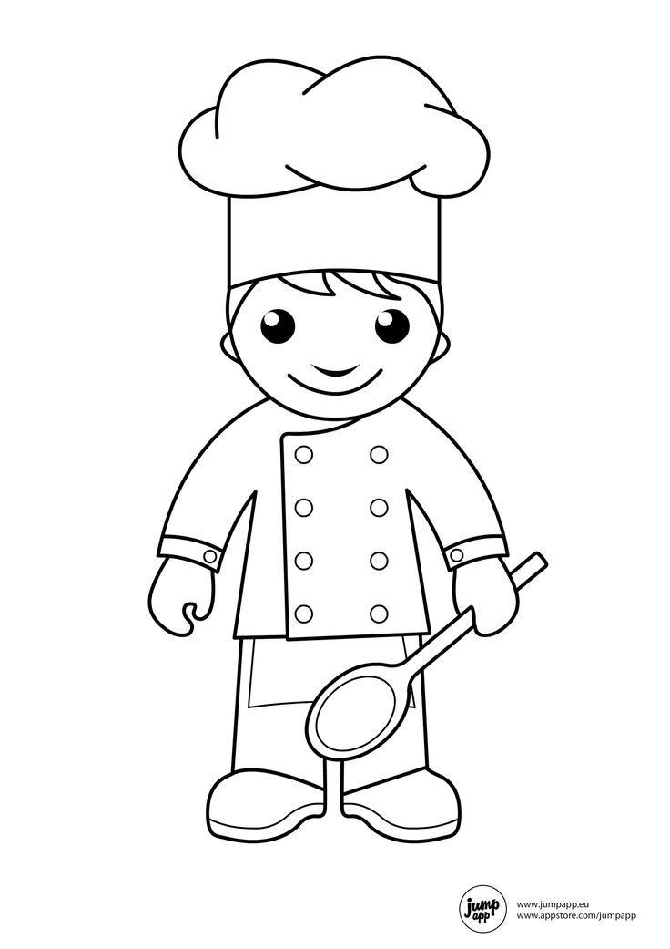 ぬりえページ: 料理する / 料理する (取引と職業) #91786 - 無料の印刷可能なぬりえページ