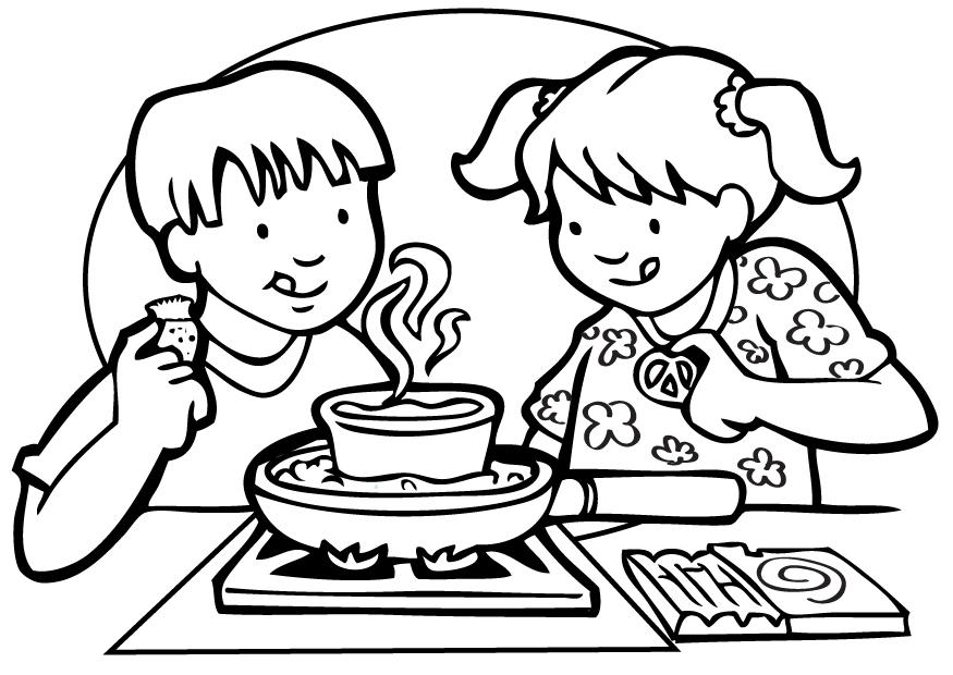 ぬりえページ: 料理する / 料理する (取引と職業) #91797 - 無料の印刷可能なぬりえページ