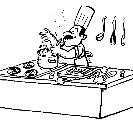 ぬりえページ: 料理する / 料理する (取引と職業) #91798 - 無料の印刷可能なぬりえページ