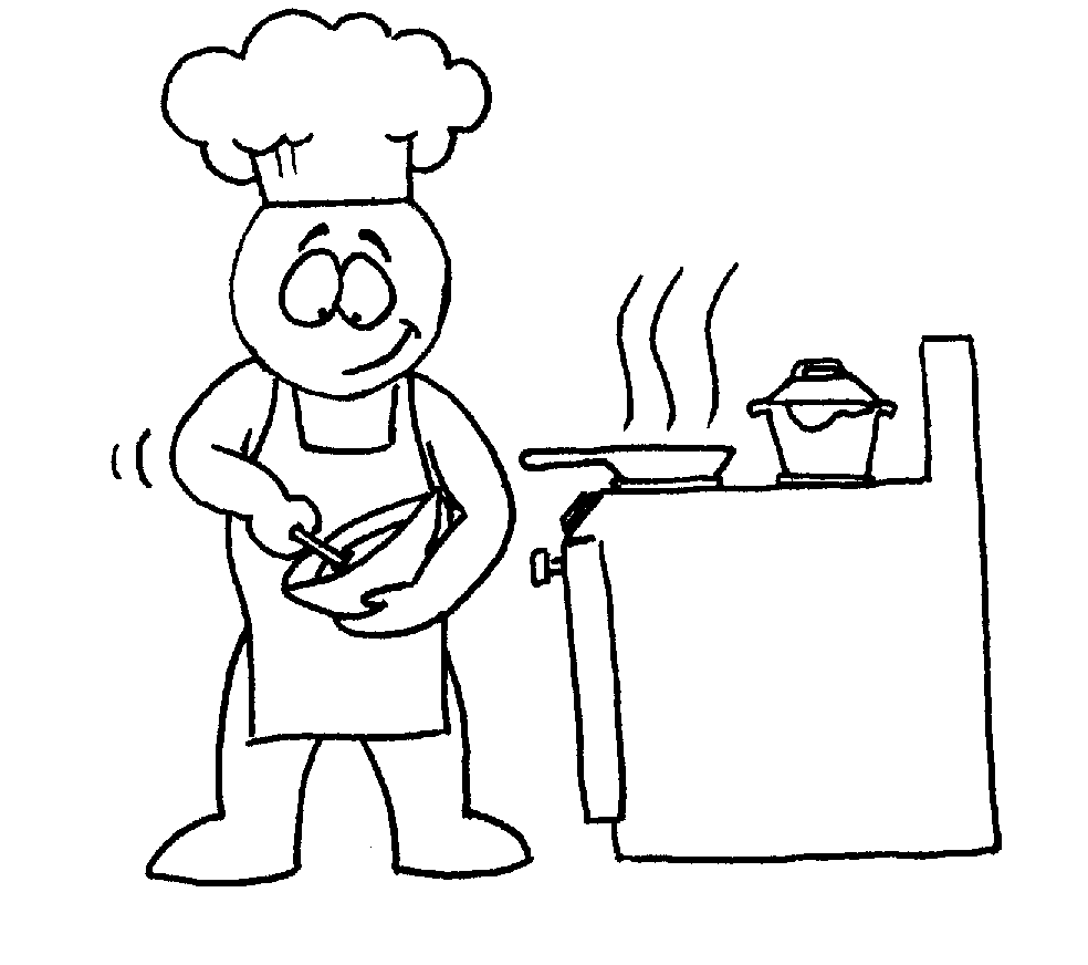 ぬりえページ: 料理する / 料理する (取引と職業) #91826 - 無料の印刷可能なぬりえページ