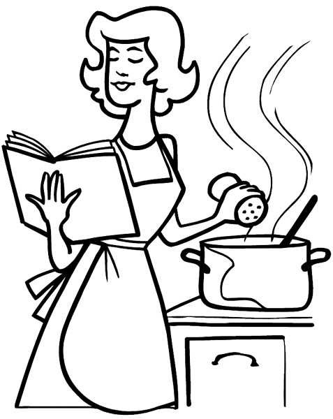 ぬりえページ: 料理する / 料理する (取引と職業) #91829 - 無料の印刷可能なぬりえページ
