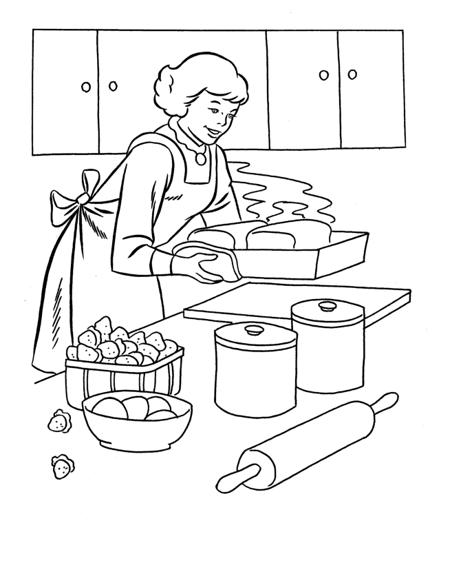ぬりえページ: 料理する / 料理する (取引と職業) #91841 - 無料の印刷可能なぬりえページ