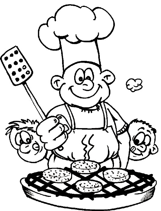 ぬりえページ: 料理する / 料理する (取引と職業) #91893 - 無料の印刷可能なぬりえページ