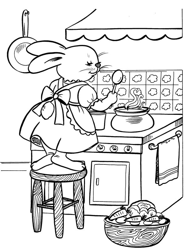 ぬりえページ: 料理する / 料理する (取引と職業) #91897 - 無料の印刷可能なぬりえページ