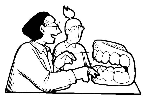ぬりえページ: 歯医者 (取引と職業) #93001 - 無料の印刷可能なぬりえページ