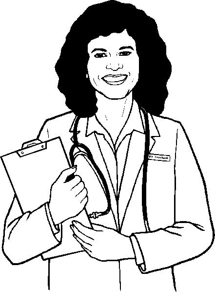 ぬりえページ: 医師 / 医師 (取引と職業) #93513 - 無料の印刷可能なぬりえページ