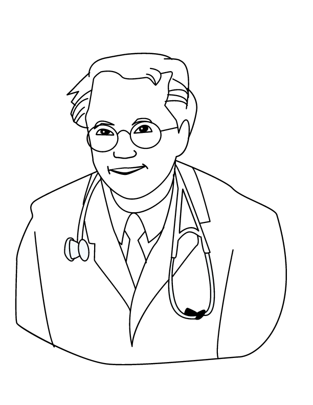 ぬりえページ: 医師 / 医師 (取引と職業) #93538 - 無料の印刷可能なぬりえページ