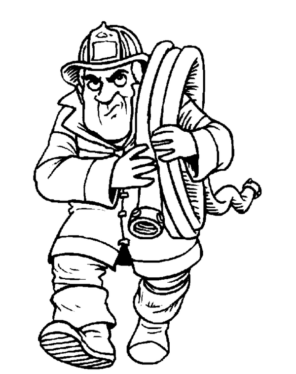 ぬりえページ: 消防士 (取引と職業) #105516 - 無料の印刷可能なぬりえページ