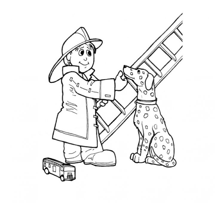 ぬりえページ: 消防士 (取引と職業) #105529 - 無料の印刷可能なぬりえページ
