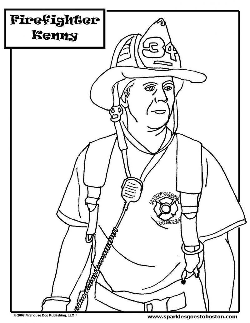 ぬりえページ: 消防士 (取引と職業) #105591 - 無料の印刷可能なぬりえページ