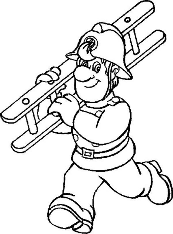 ぬりえページ: 消防士 (取引と職業) #105674 - 無料の印刷可能なぬりえページ