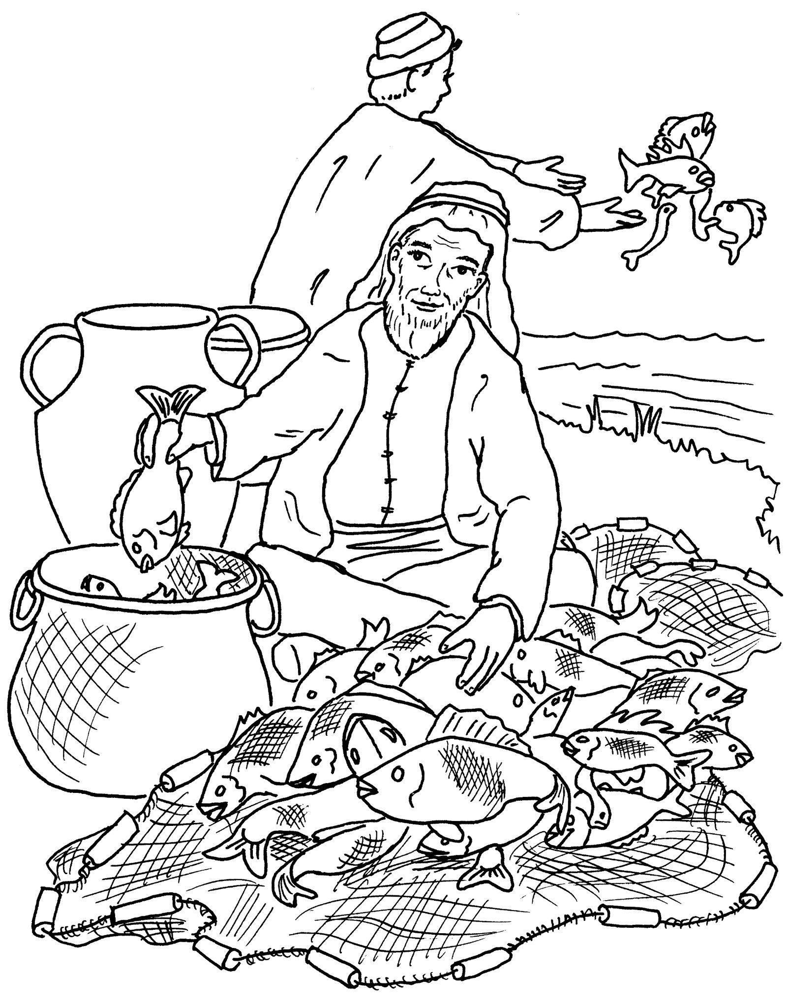 ぬりえページ: 漁師 (取引と職業) #103991 - 無料の印刷可能なぬりえページ