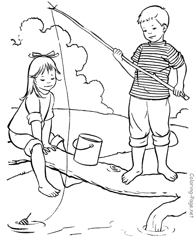 ぬりえページ: 漁師 (取引と職業) #104016 - 無料の印刷可能なぬりえページ