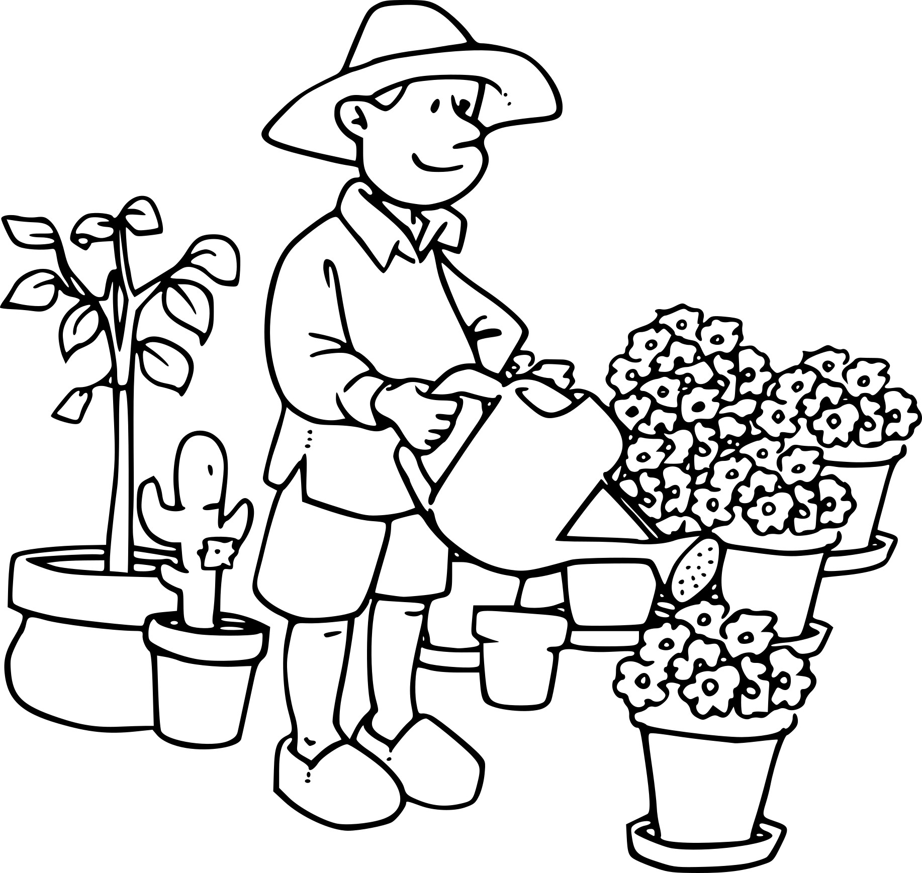 ぬりえページ: 花屋 (取引と職業) #170342 - 無料の印刷可能なぬりえページ