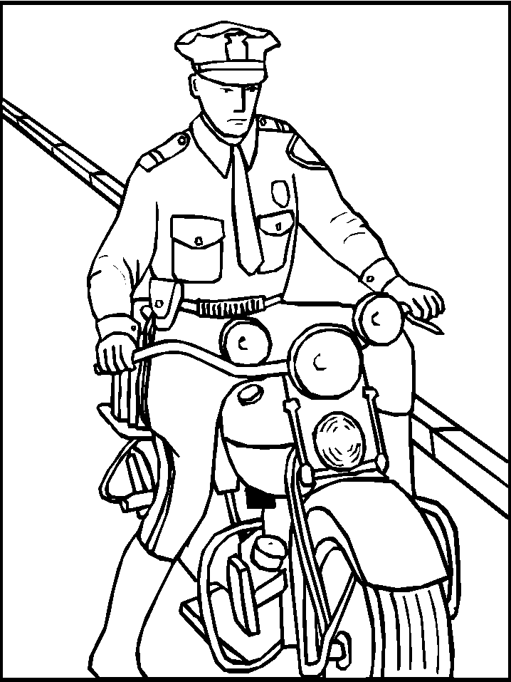 ぬりえページ: 警察官 (取引と職業) #105360 - 無料の印刷可能なぬりえページ