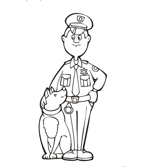 ぬりえページ: 警察官 (取引と職業) #105371 - 無料の印刷可能なぬりえページ