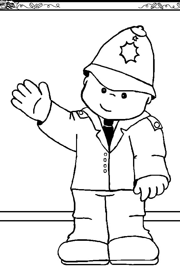 ぬりえページ: 警察官 (取引と職業) #105379 - 無料の印刷可能なぬりえページ