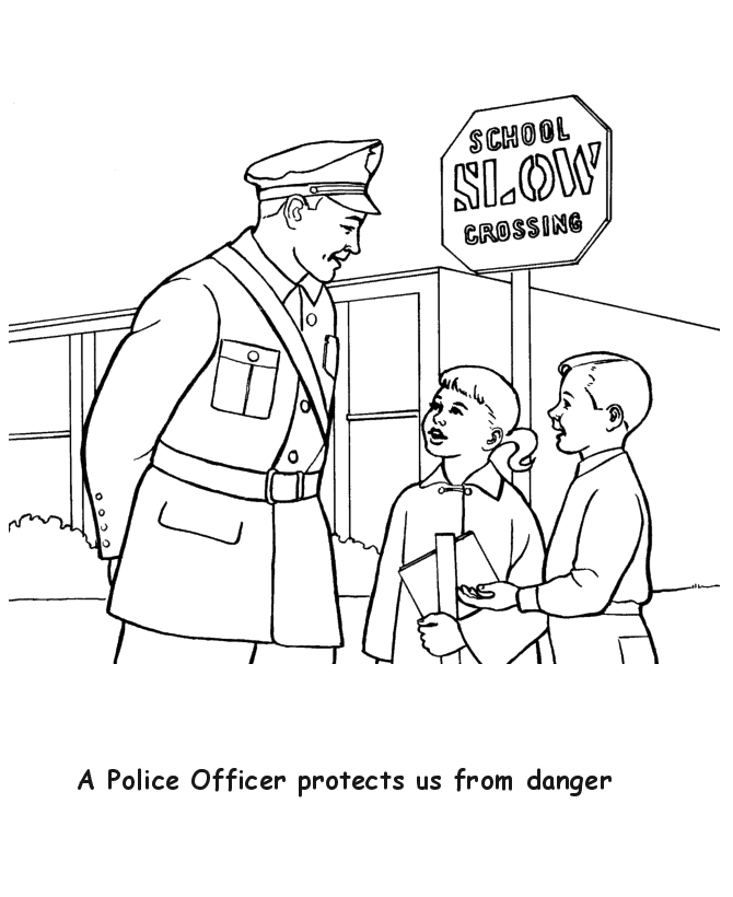ぬりえページ: 警察官 (取引と職業) #105381 - 無料の印刷可能なぬりえページ