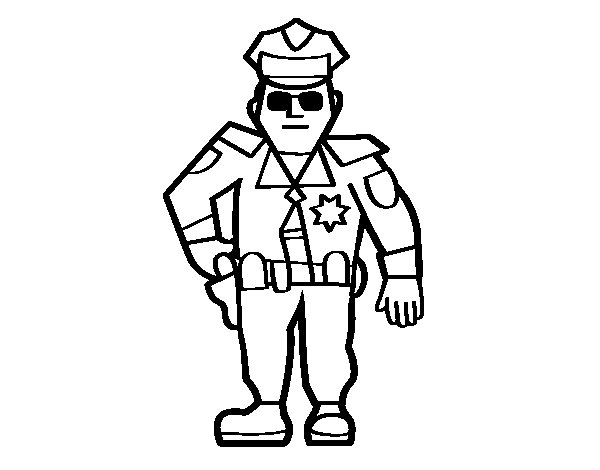 ぬりえページ: 警察官 (取引と職業) #105442 - 無料の印刷可能なぬりえページ