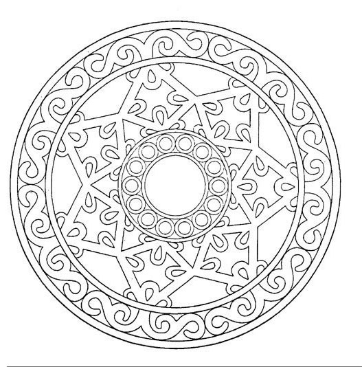 ぬりえページ: 星曼荼羅 (マンダラ) #117959 - 無料の印刷可能なぬりえページ